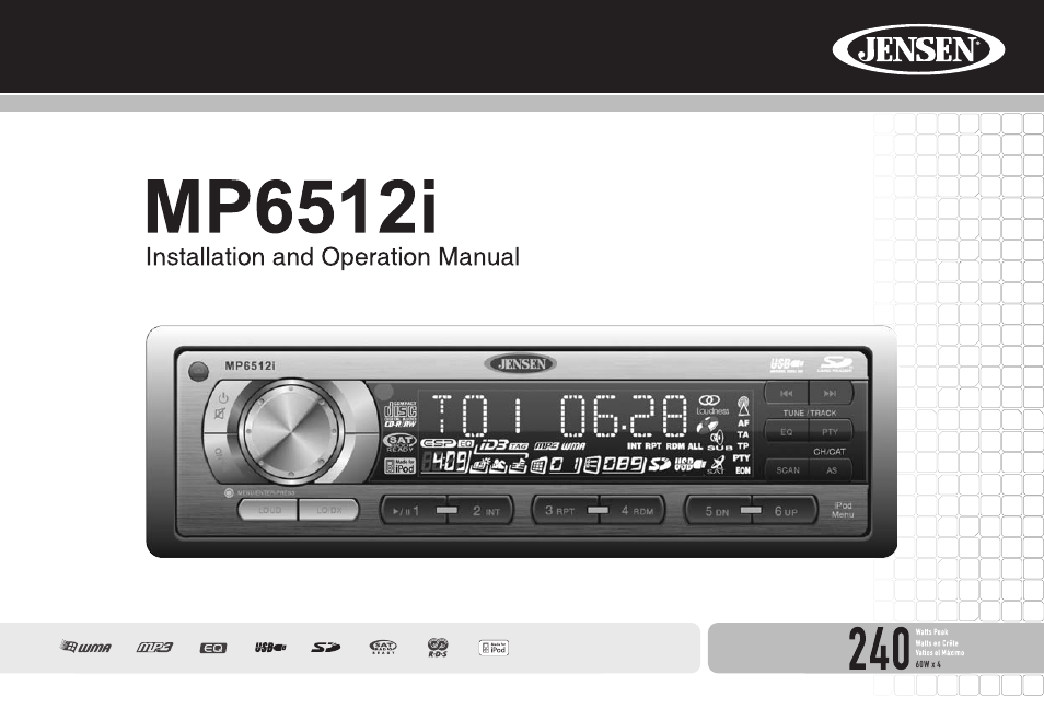 Jensen MP6512i User Manual | 30 pages