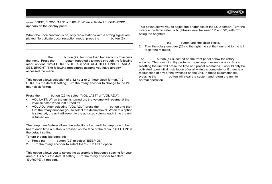 Jensen MP6512i User Manual | Page 13 / 30