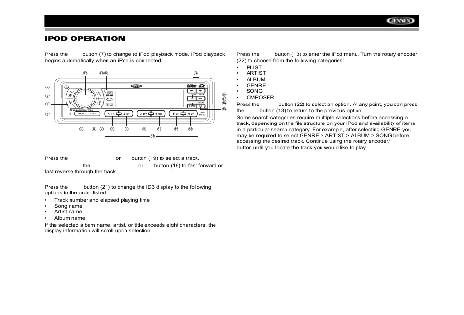 Ready universal serial bus | Jensen MP6512i User Manual | Page 23 / 30