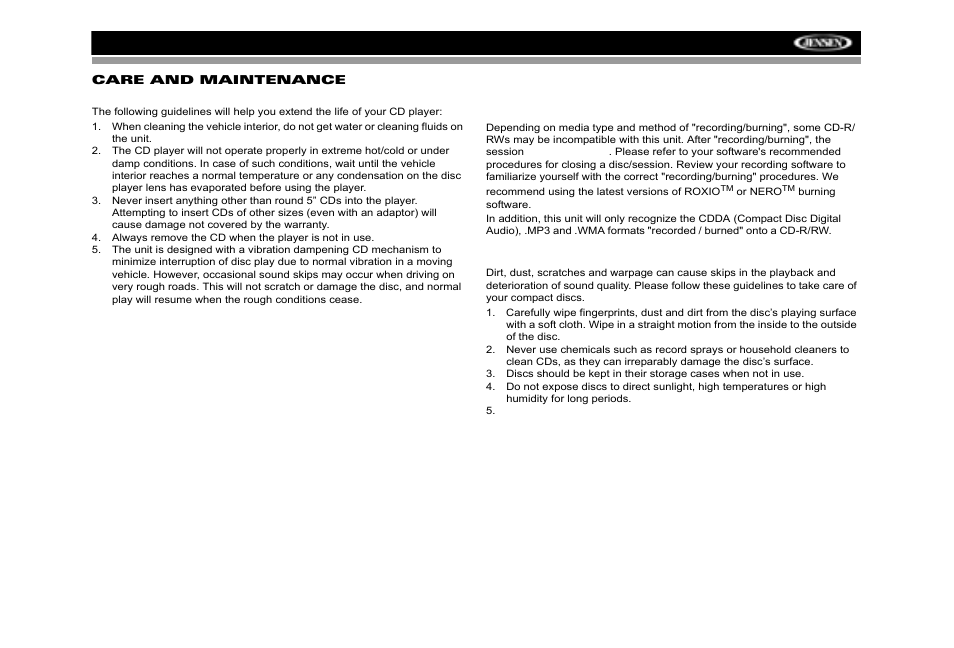 Jensen MP6512i User Manual | Page 25 / 30