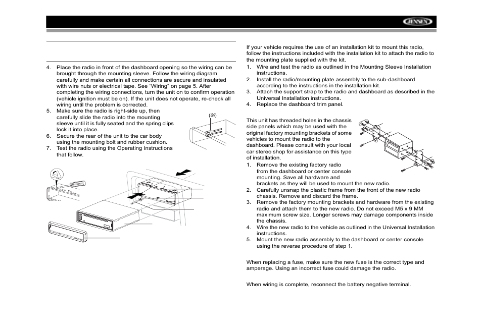 Jensen MP6512i User Manual | Page 7 / 30