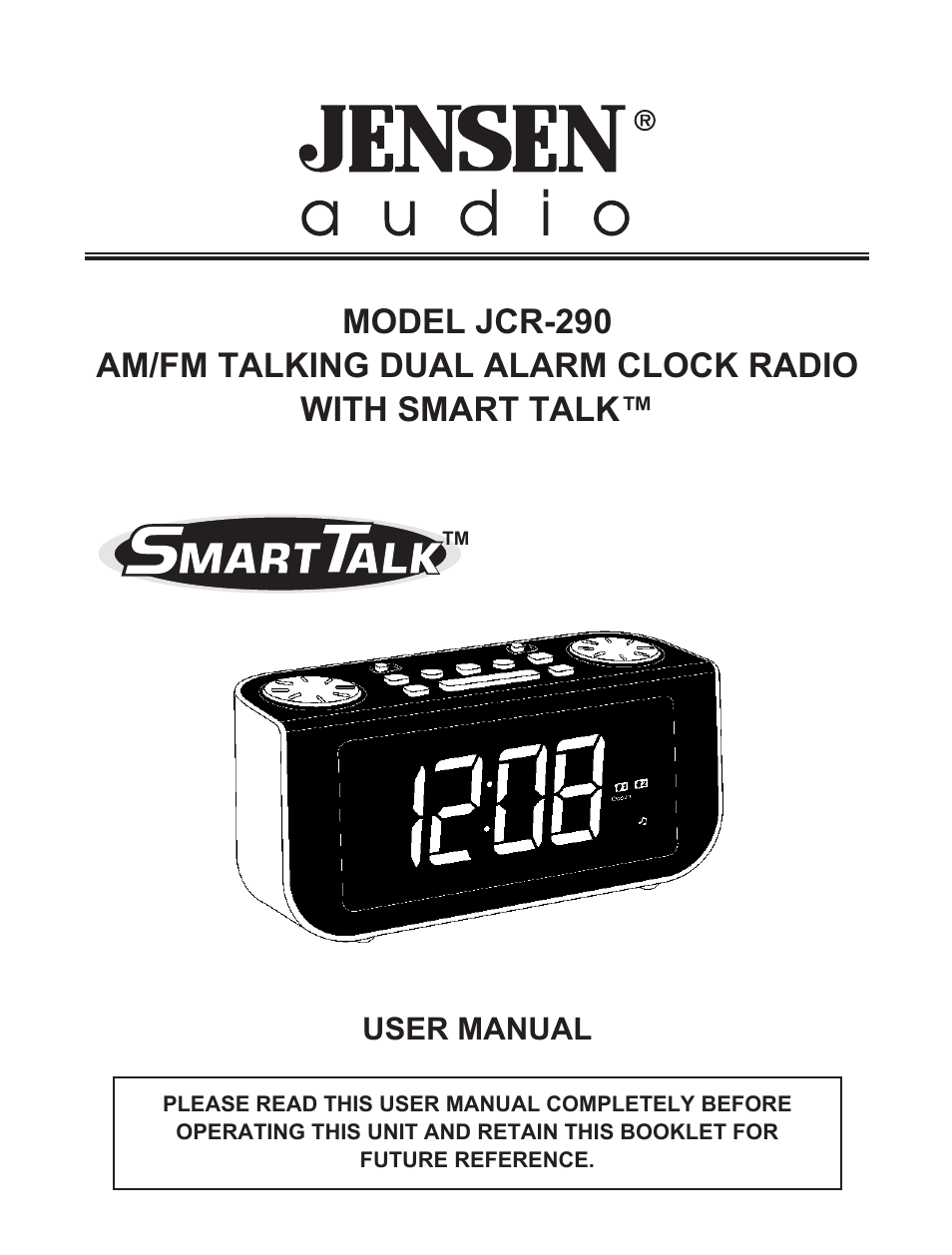 Jensen Smart Talk JCR-290 User Manual | 25 pages