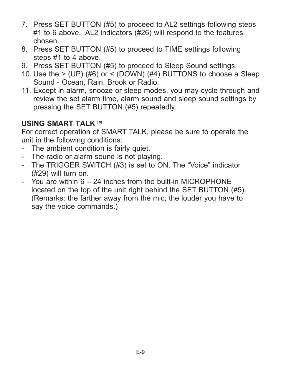 Jensen Smart Talk JCR-290 User Manual | Page 10 / 25