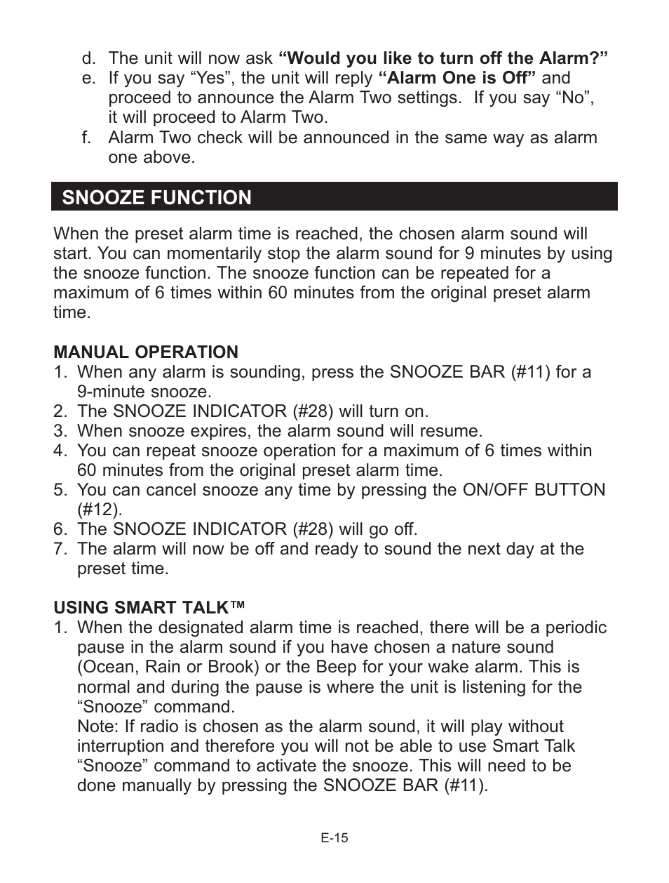 Jensen Smart Talk JCR-290 User Manual | Page 16 / 25