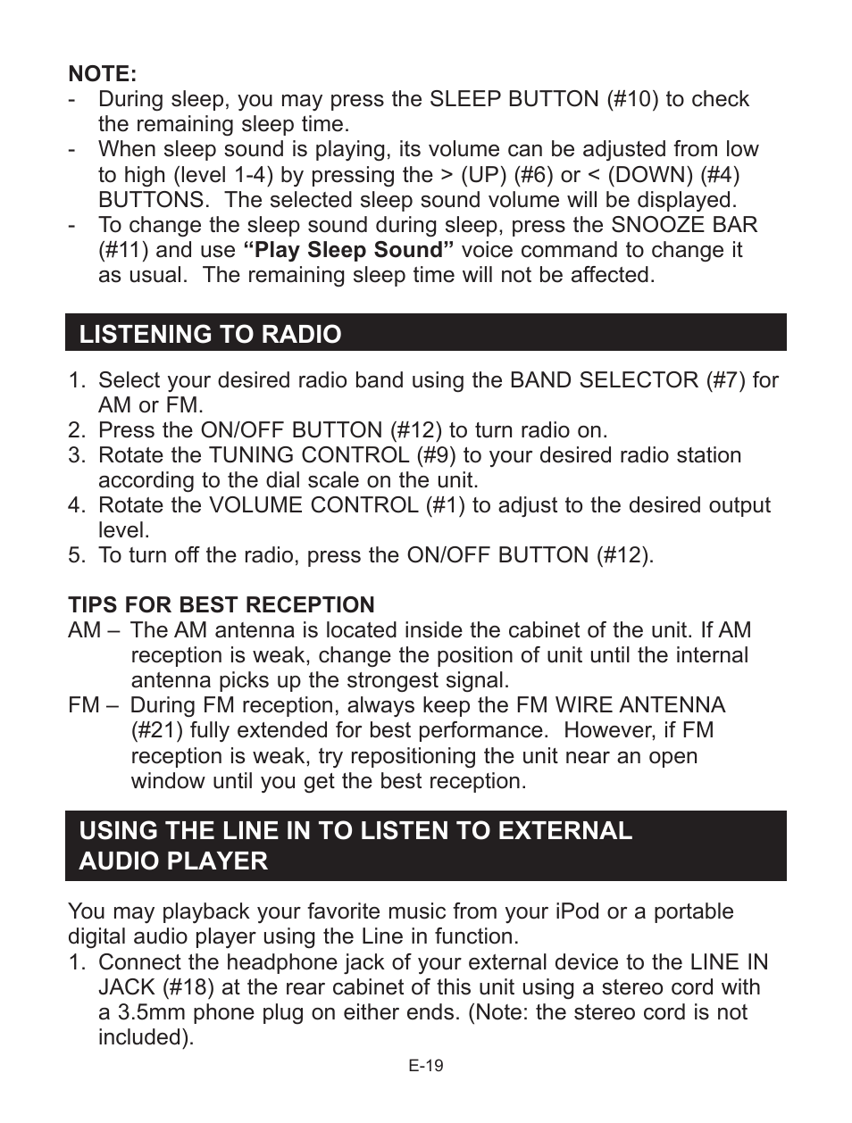 Jensen Smart Talk JCR-290 User Manual | Page 20 / 25