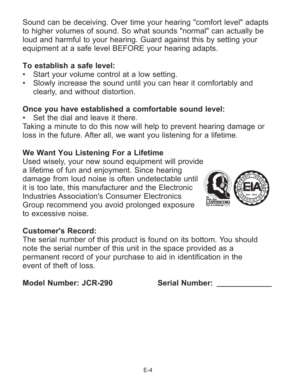 Jensen Smart Talk JCR-290 User Manual | Page 5 / 25