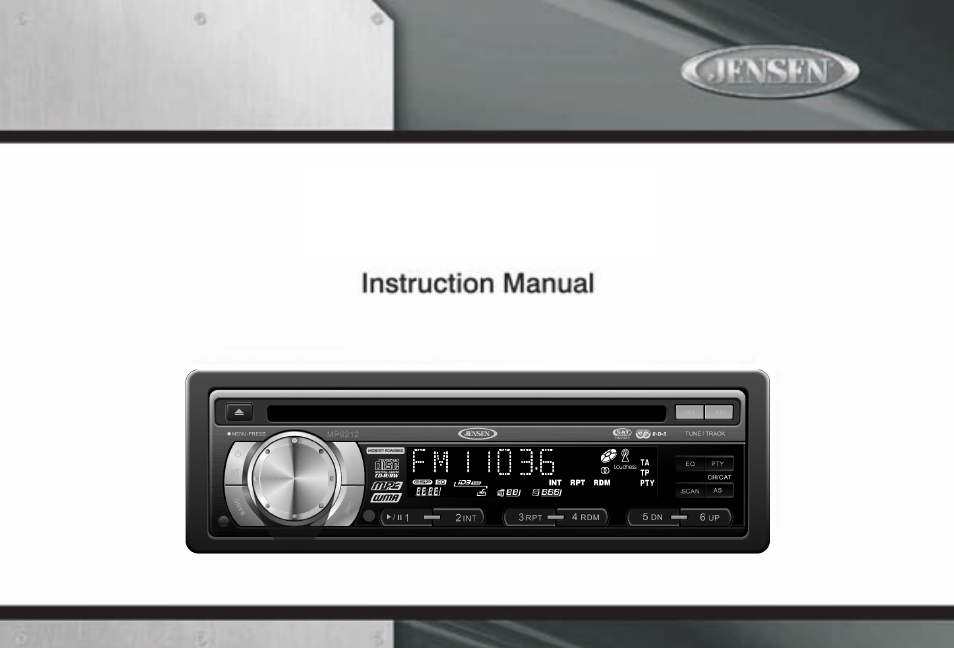 Jensen MP6212 User Manual | 24 pages