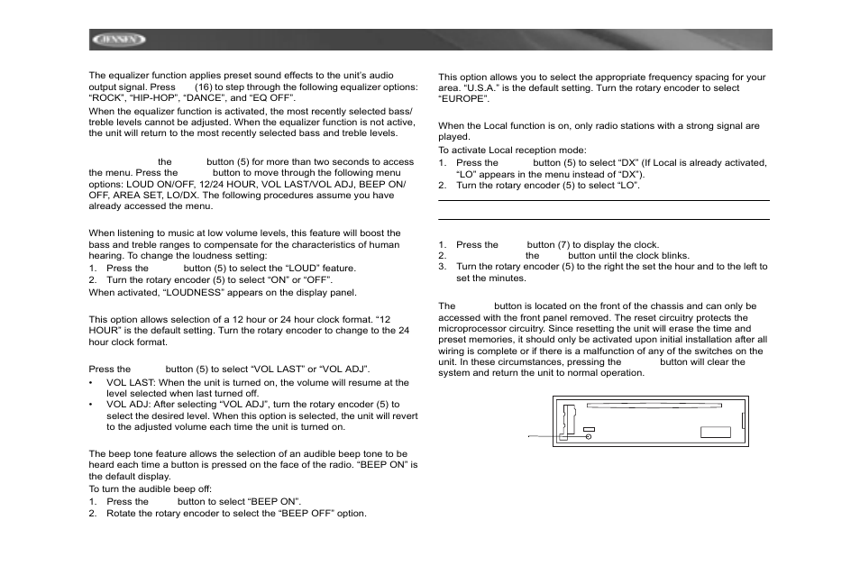 Jensen MP6212 User Manual | Page 10 / 24
