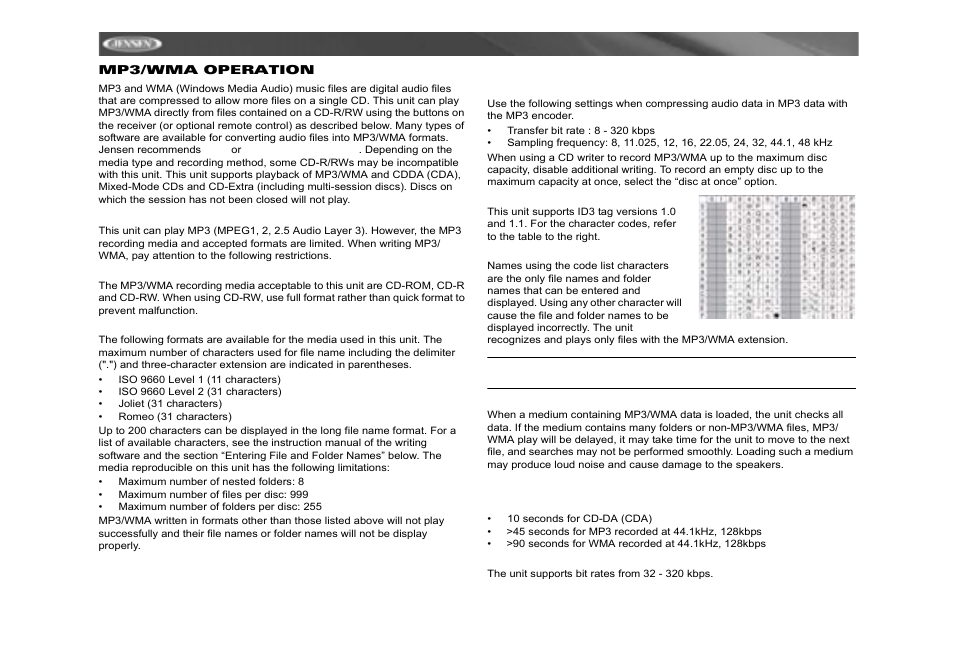 Jensen MP6212 User Manual | Page 14 / 24