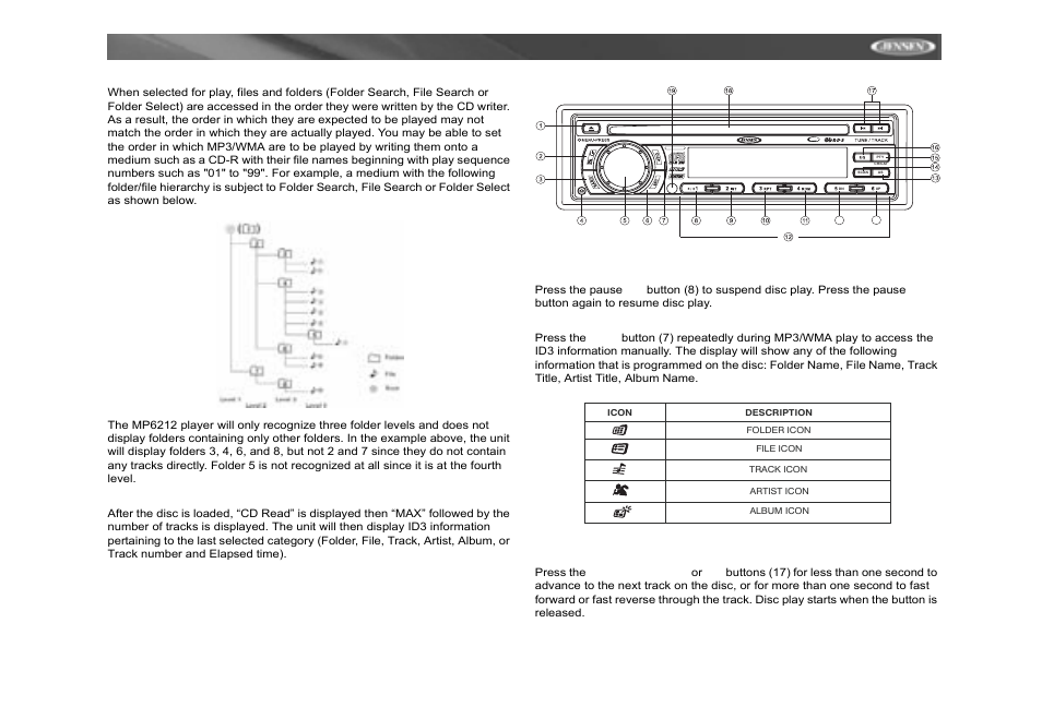 Mosfet powered, Ready, Mp6212 | Jensen MP6212 User Manual | Page 15 / 24