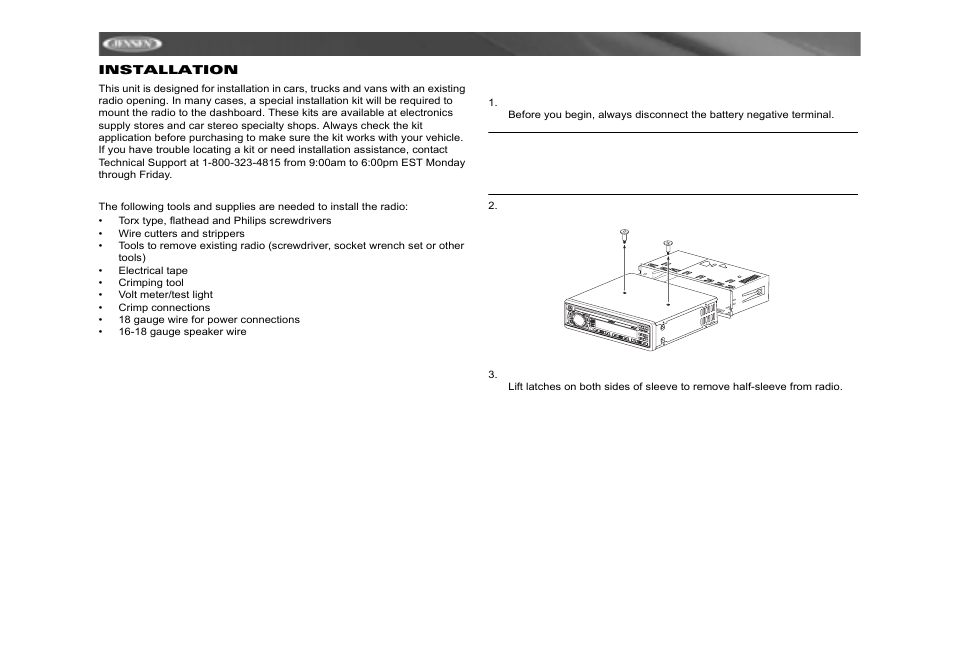 Jensen MP6212 User Manual | Page 4 / 24