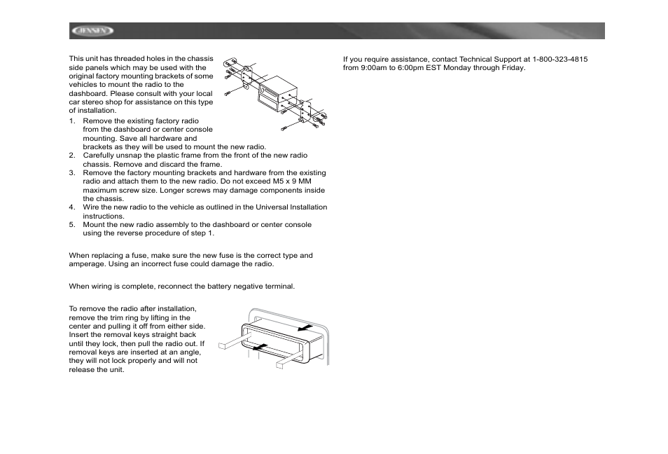 Jensen MP6212 User Manual | Page 6 / 24