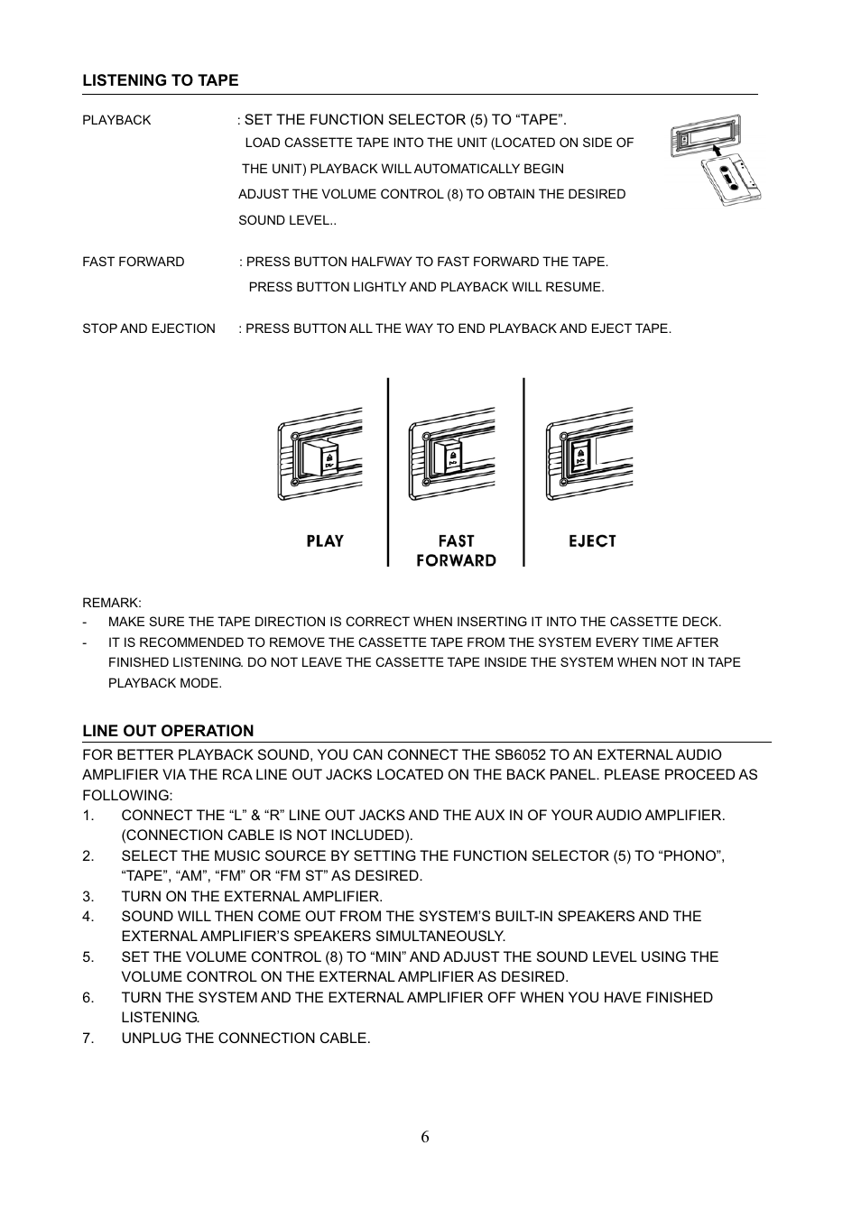 Jensen Studehaker SB6052 User Manual | Page 7 / 9
