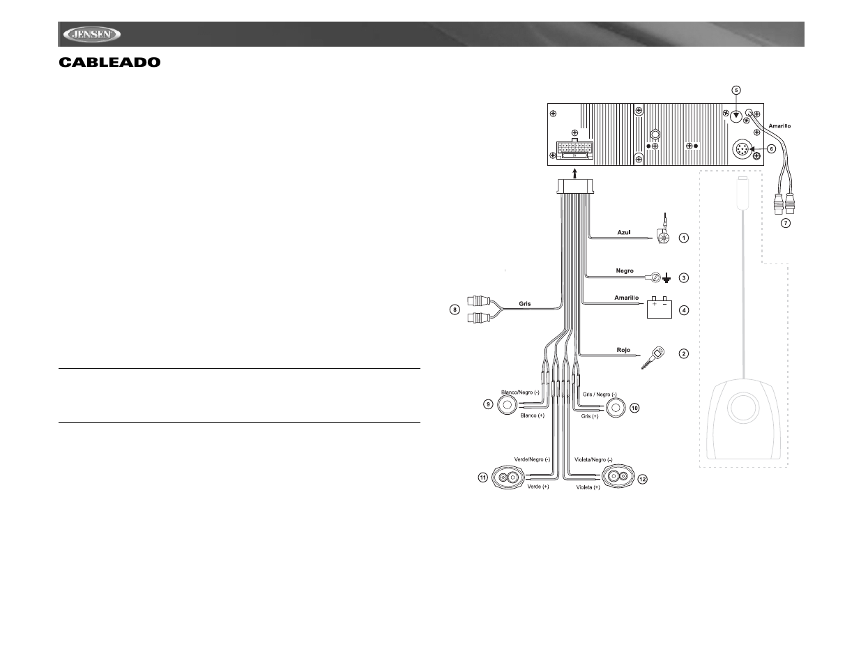 Cd6111 cableado | Jensen CD6111 User Manual | Page 18 / 40