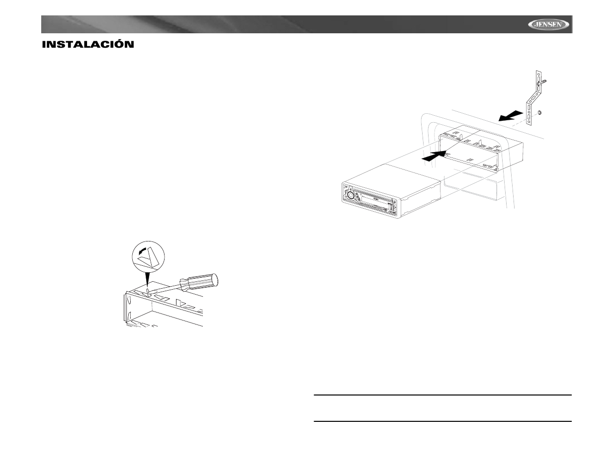 Cd6111 instalación | Jensen CD6111 User Manual | Page 19 / 40