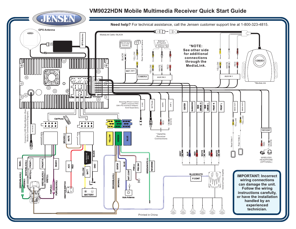 Jensen VM9022HDN User Manual | 2 pages