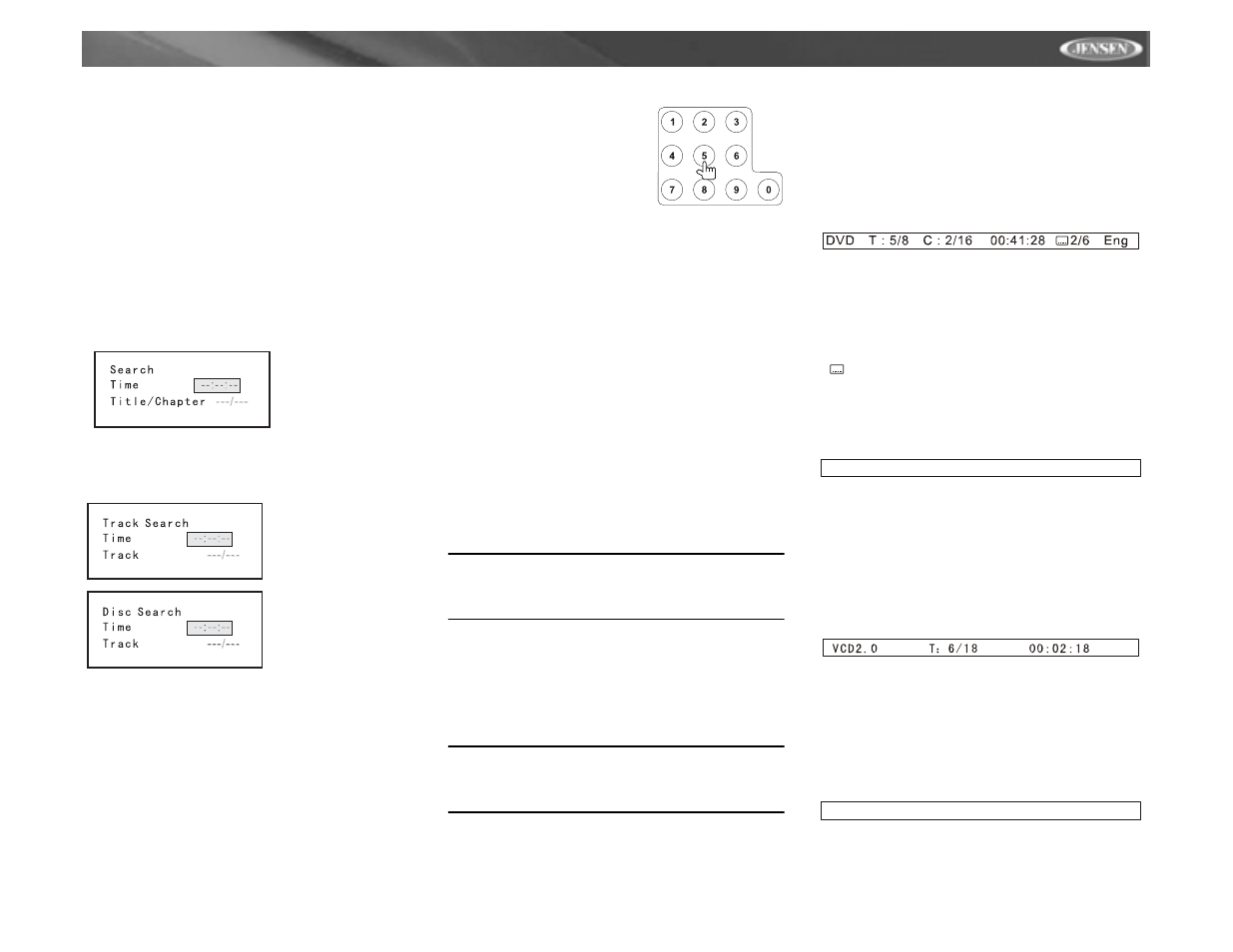 Vm9311ts | Jensen vm9311ts User Manual | Page 23 / 96