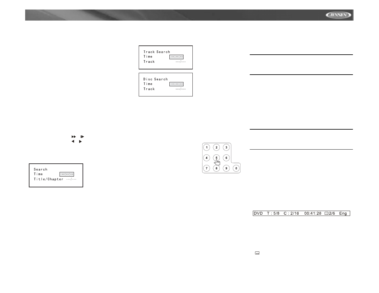 Vm9311ts | Jensen vm9311ts User Manual | Page 53 / 96