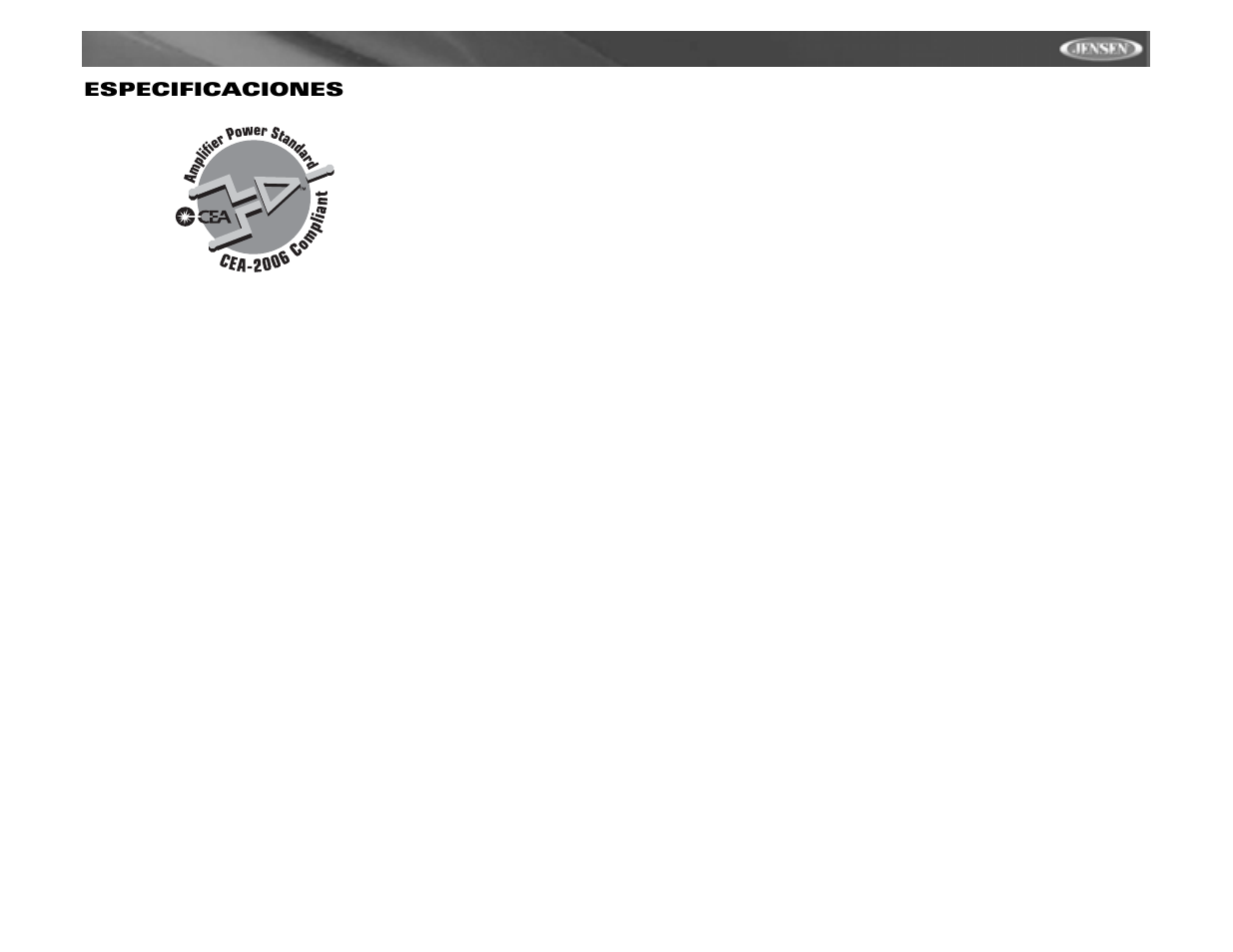 Vm9311ts especificaciones, Garantia limitade de 12 meses | Jensen vm9311ts User Manual | Page 63 / 96