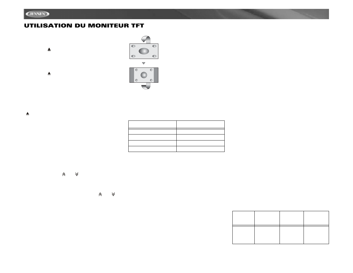 Vm9311ts utilisation du moniteur tft | Jensen vm9311ts User Manual | Page 76 / 96