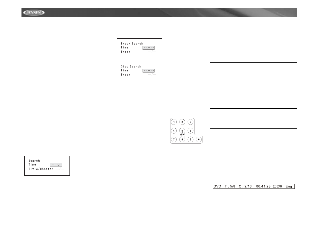 Vm9311ts | Jensen vm9311ts User Manual | Page 86 / 96