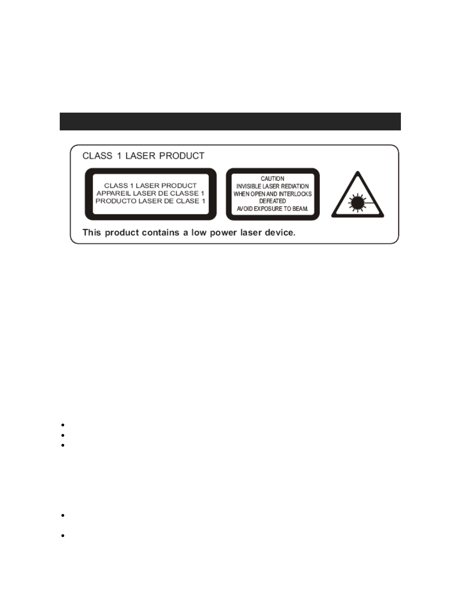Caution | Jensen JTA-475 User Manual | Page 5 / 18