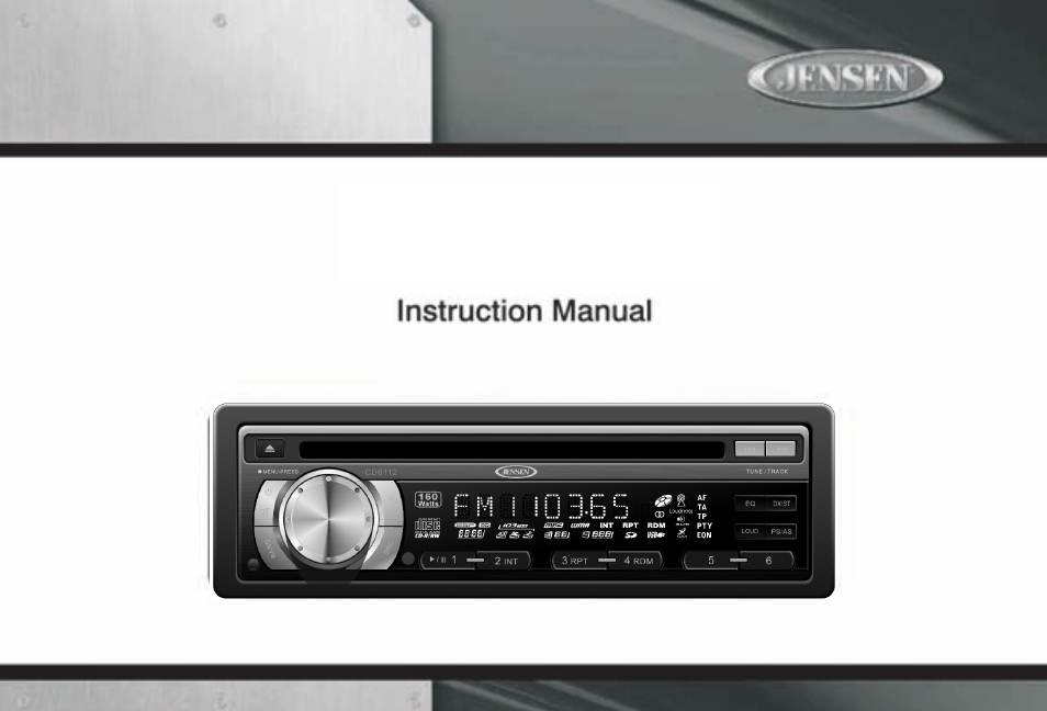 Jensen CD6112 User Manual | 24 pages