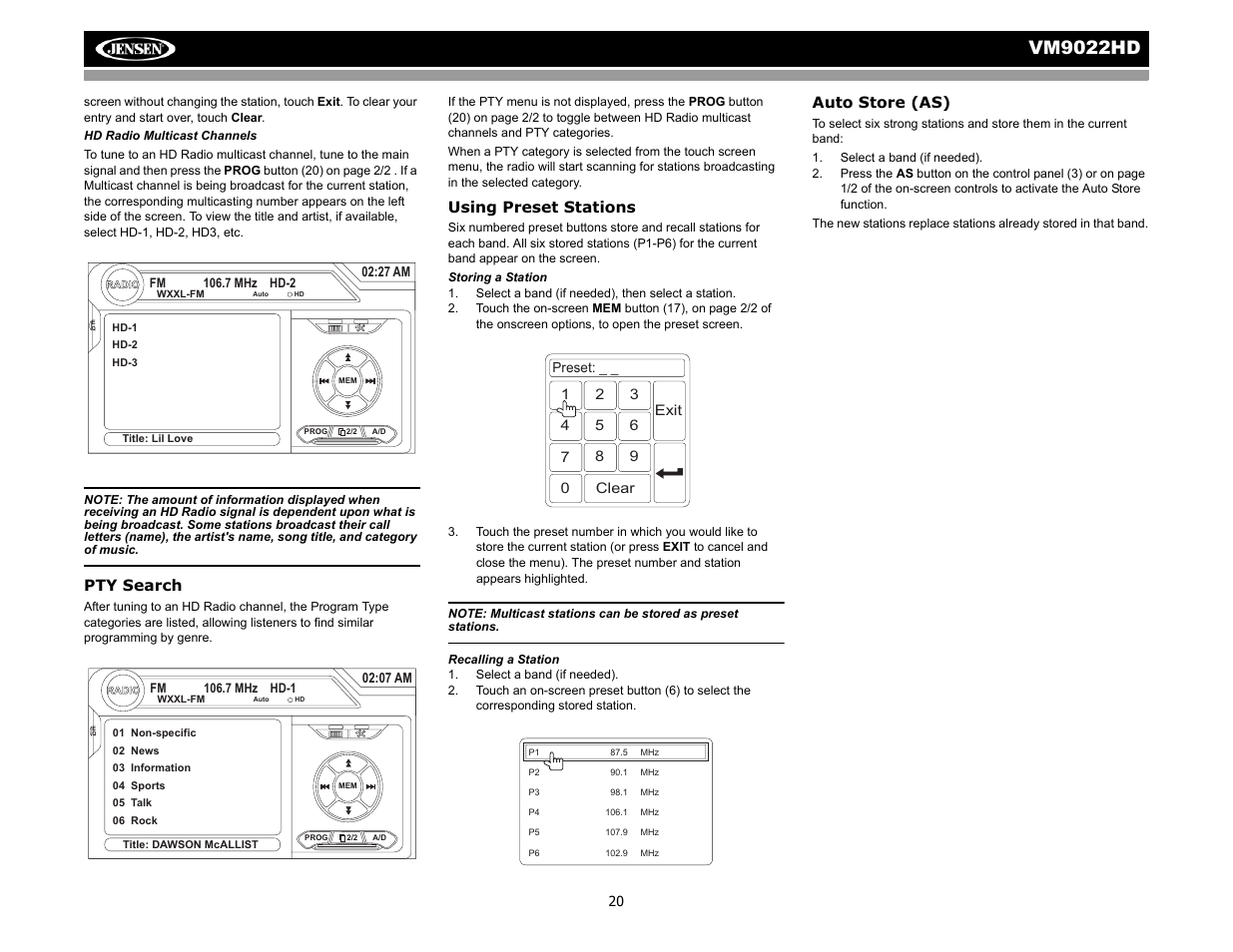 Vm9022hd | Jensen VM9022HD User Manual | Page 24 / 46