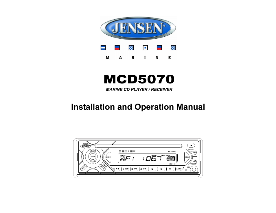 Jensen MCD5070 User Manual | 10 pages