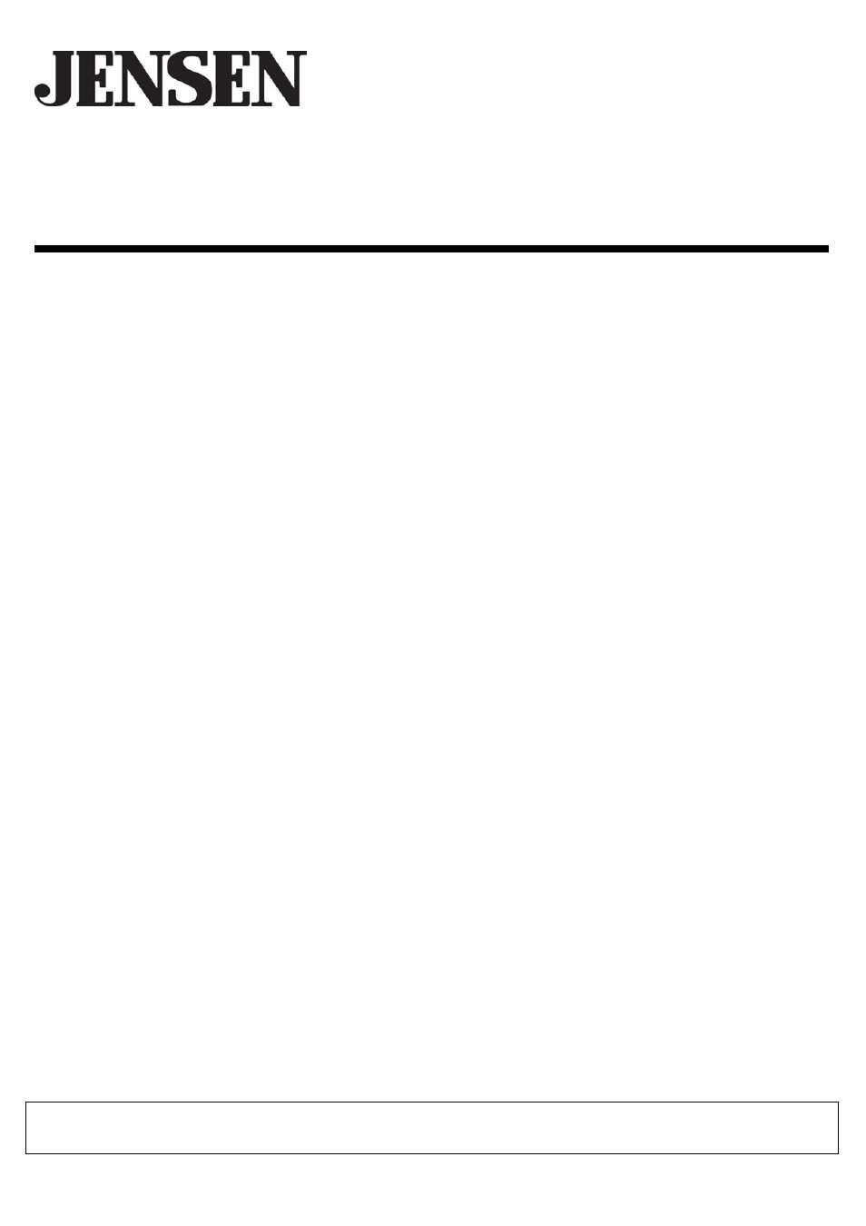 Jensen CD-600 User Manual | 9 pages