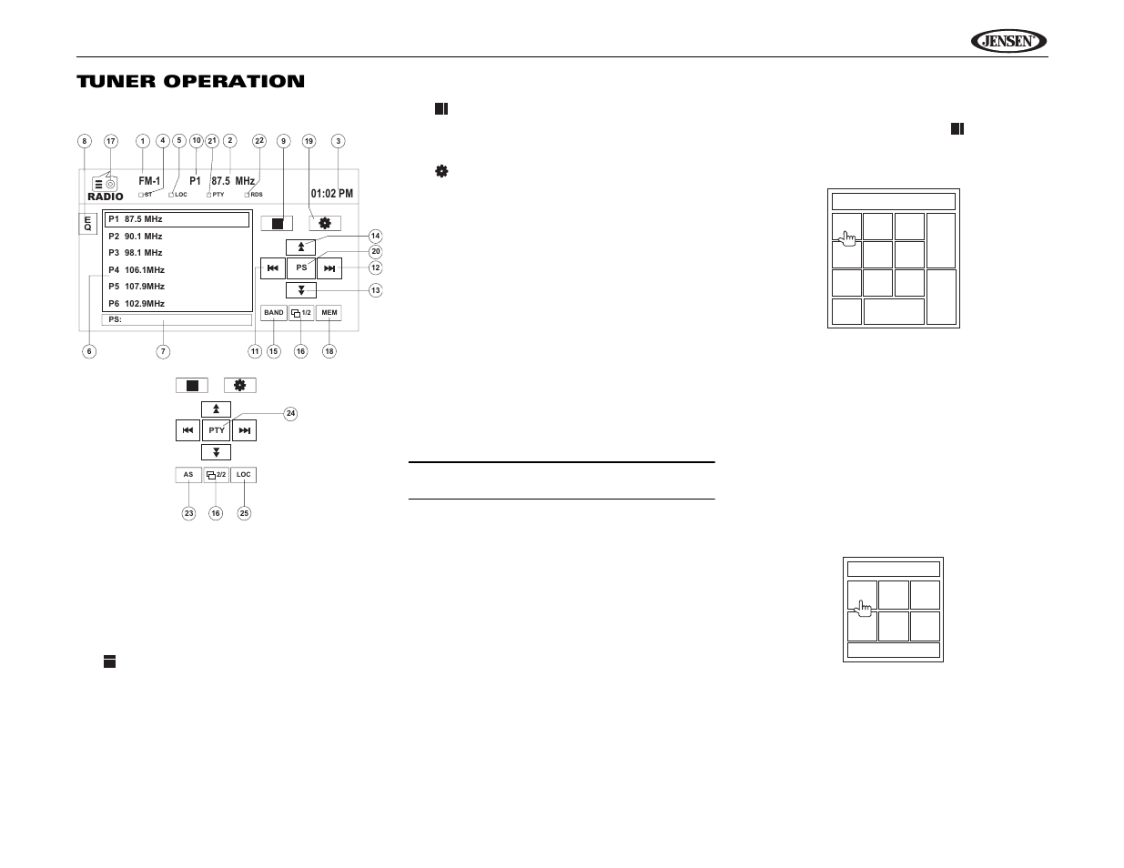 Uv10 tuner operation | Jensen Phase Linear UV10 User Manual | Page 15 / 90