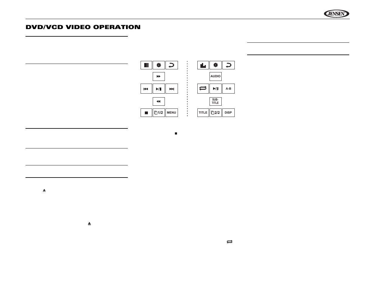 Uv10 dvd/vcd video operation | Jensen Phase Linear UV10 User Manual | Page 17 / 90
