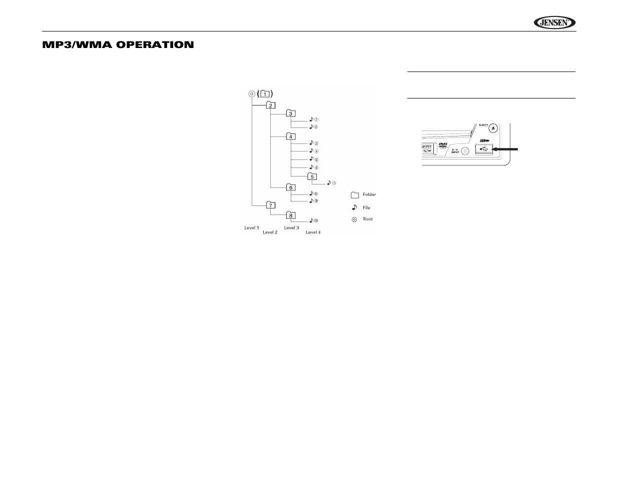 Uv10 mp3/wma operation | Jensen Phase Linear UV10 User Manual | Page 21 / 90