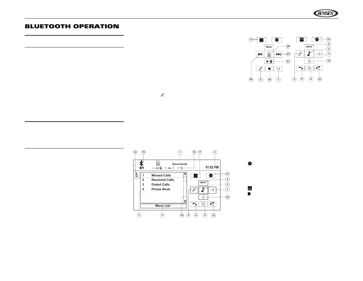 Uv10 bluetooth operation | Jensen Phase Linear UV10 User Manual | Page 25 / 90