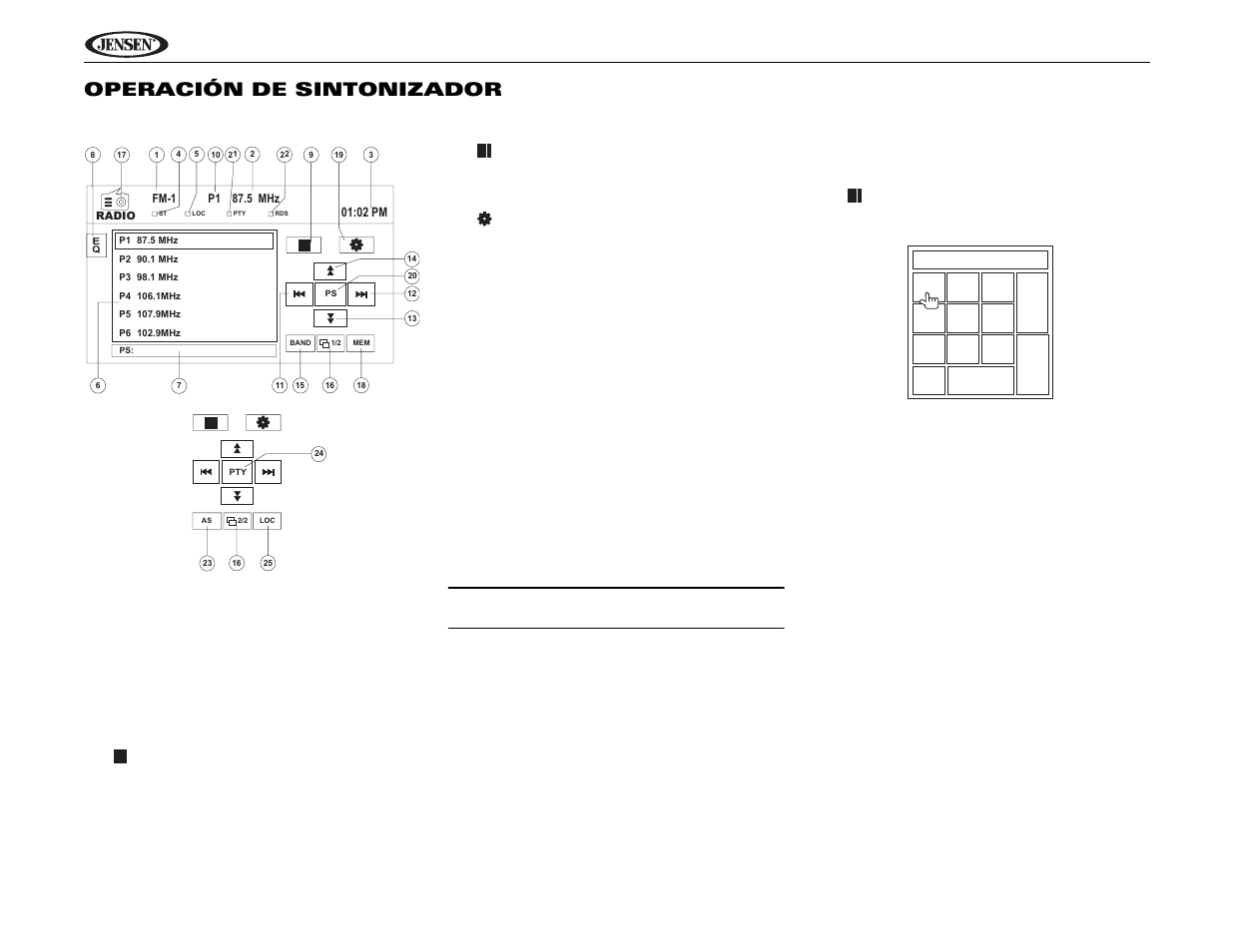 Uv10 operación de sintonizador | Jensen Phase Linear UV10 User Manual | Page 42 / 90