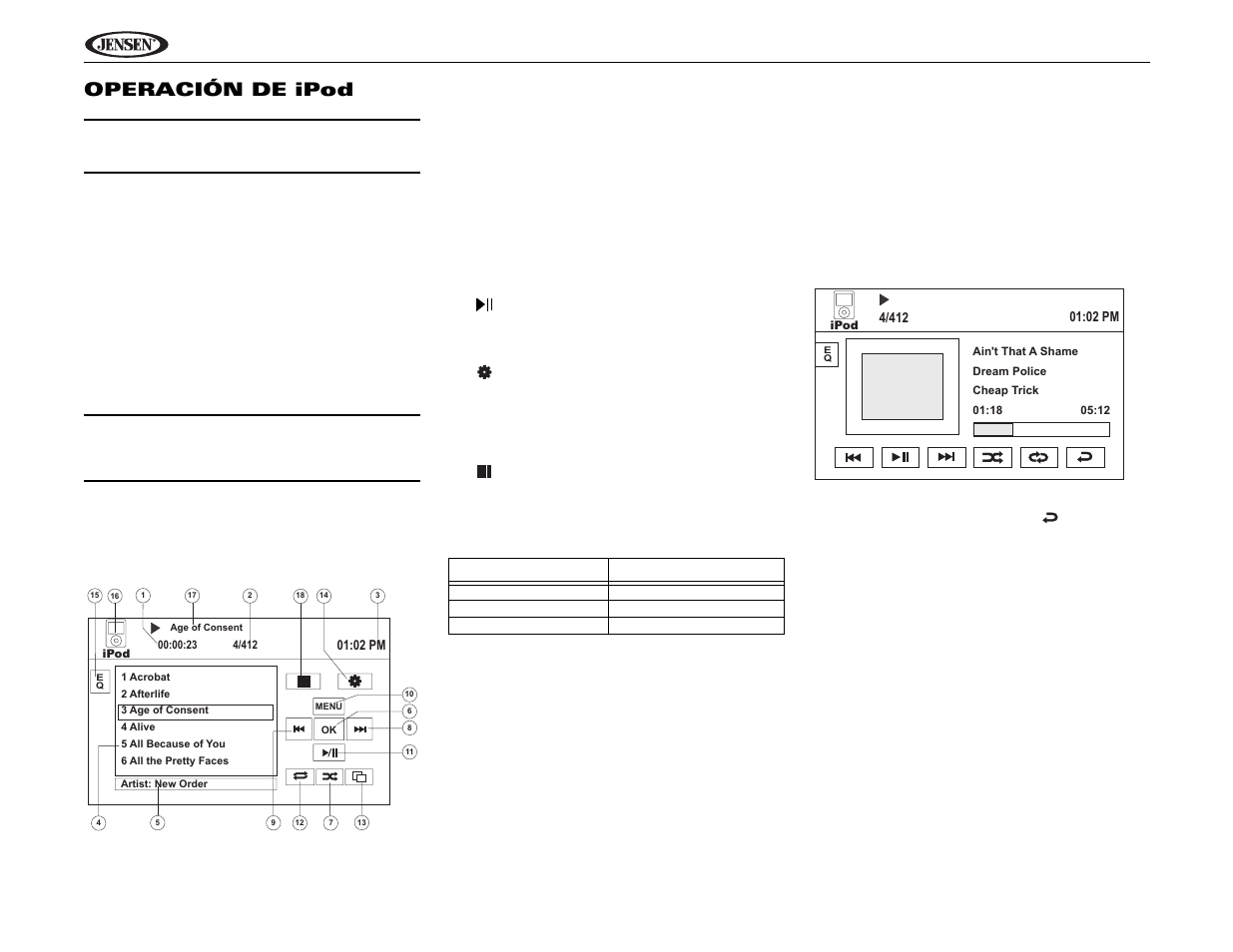 Uv10 operación de ipod | Jensen Phase Linear UV10 User Manual | Page 50 / 90