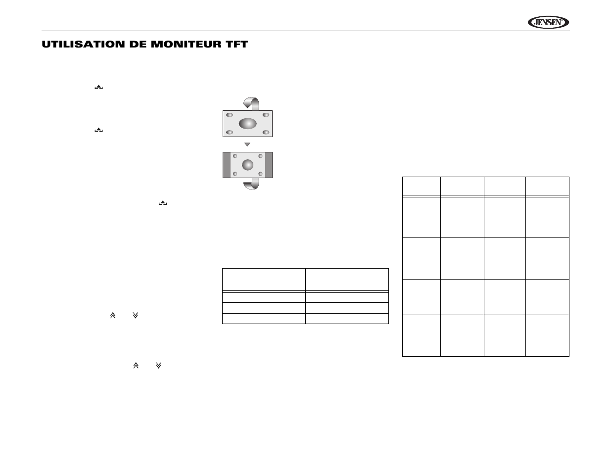 Uv10 utilisation de moniteur tft | Jensen Phase Linear UV10 User Manual | Page 63 / 90