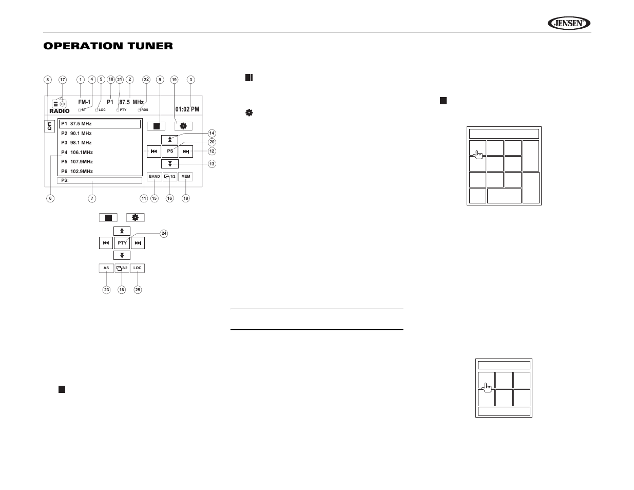 Uv10 operation tuner | Jensen Phase Linear UV10 User Manual | Page 69 / 90