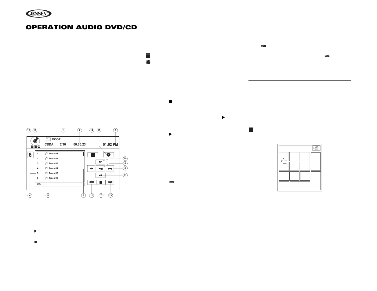 Uv10 operation audio dvd/cd | Jensen Phase Linear UV10 User Manual | Page 74 / 90