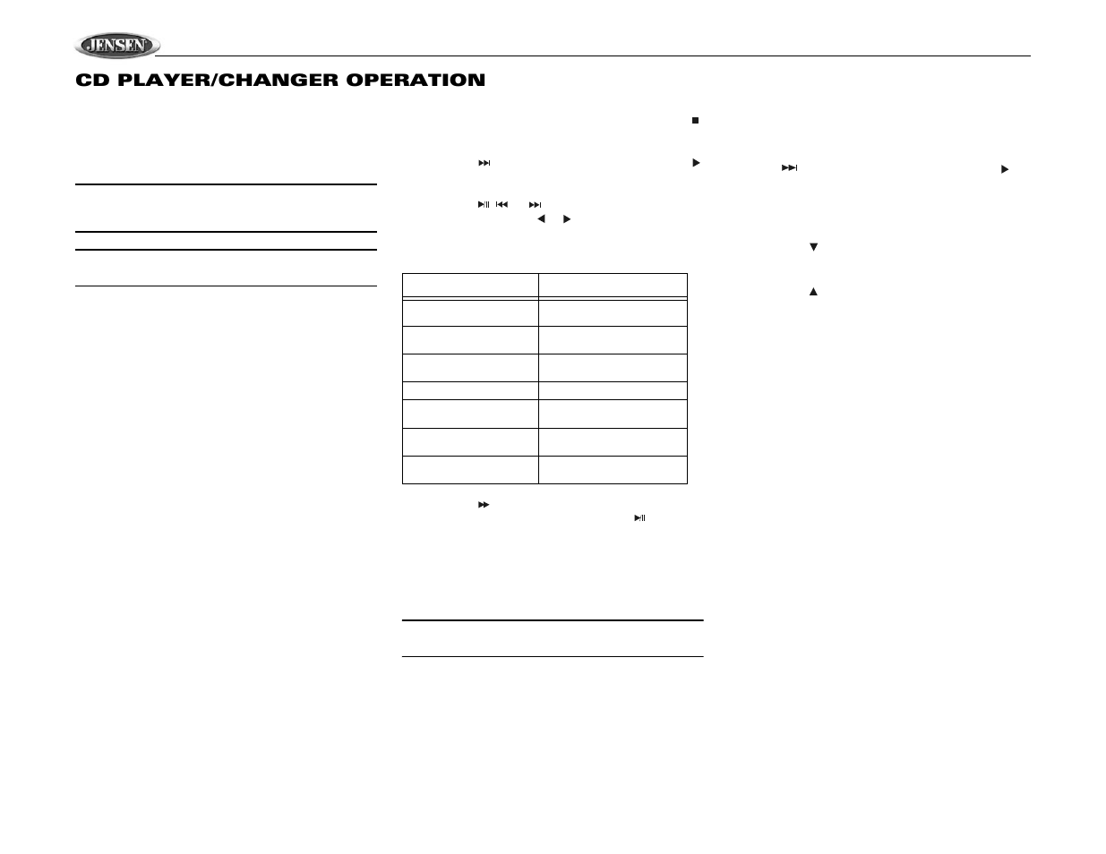 Vm9410, Cd player/changer operation | Jensen Mobile Multimedia AM/FM/DVD Receiver VM9410 User Manual | Page 22 / 25