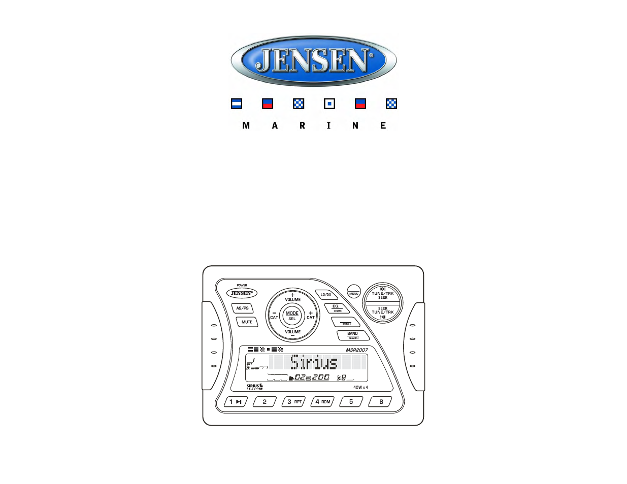 Jensen MSR2007 User Manual | 34 pages