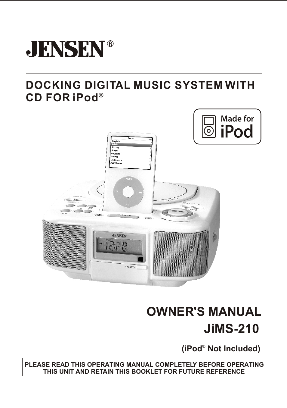 Jensen JiMS-210 User Manual | 18 pages