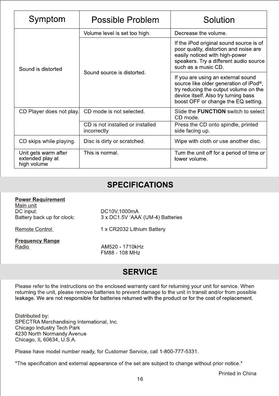 Jensen JiMS-210 User Manual | Page 18 / 18
