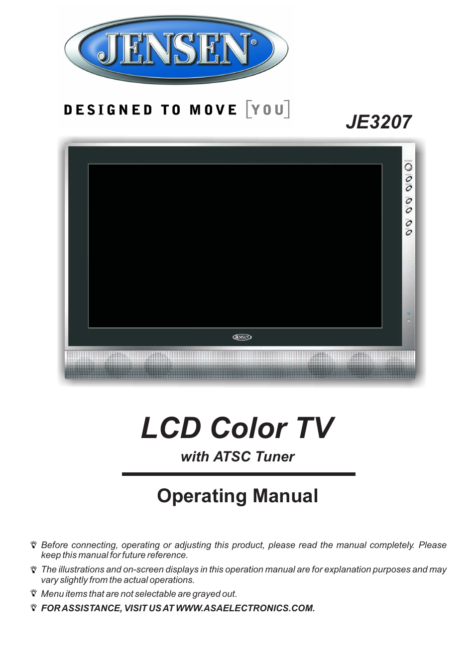 Jensen JE3207 User Manual | 42 pages