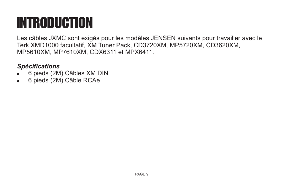 Introduction | Jensen JXMC User Manual | Page 11 / 14