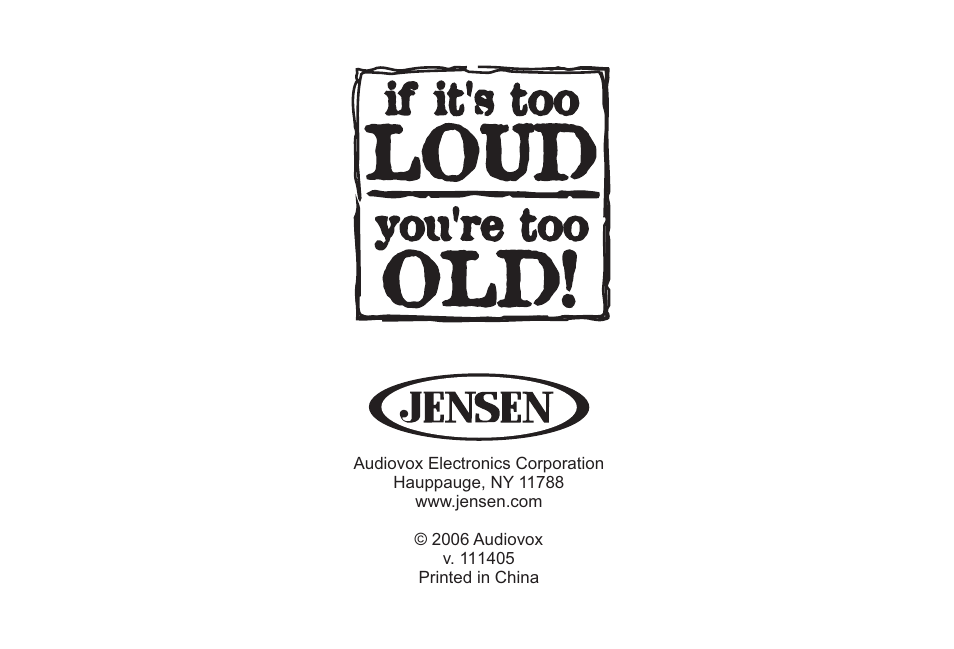 Jensen JXMC User Manual | Page 14 / 14