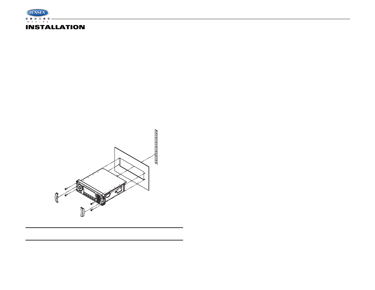 Wms190, Installation | Jensen WMS190 User Manual | Page 4 / 32