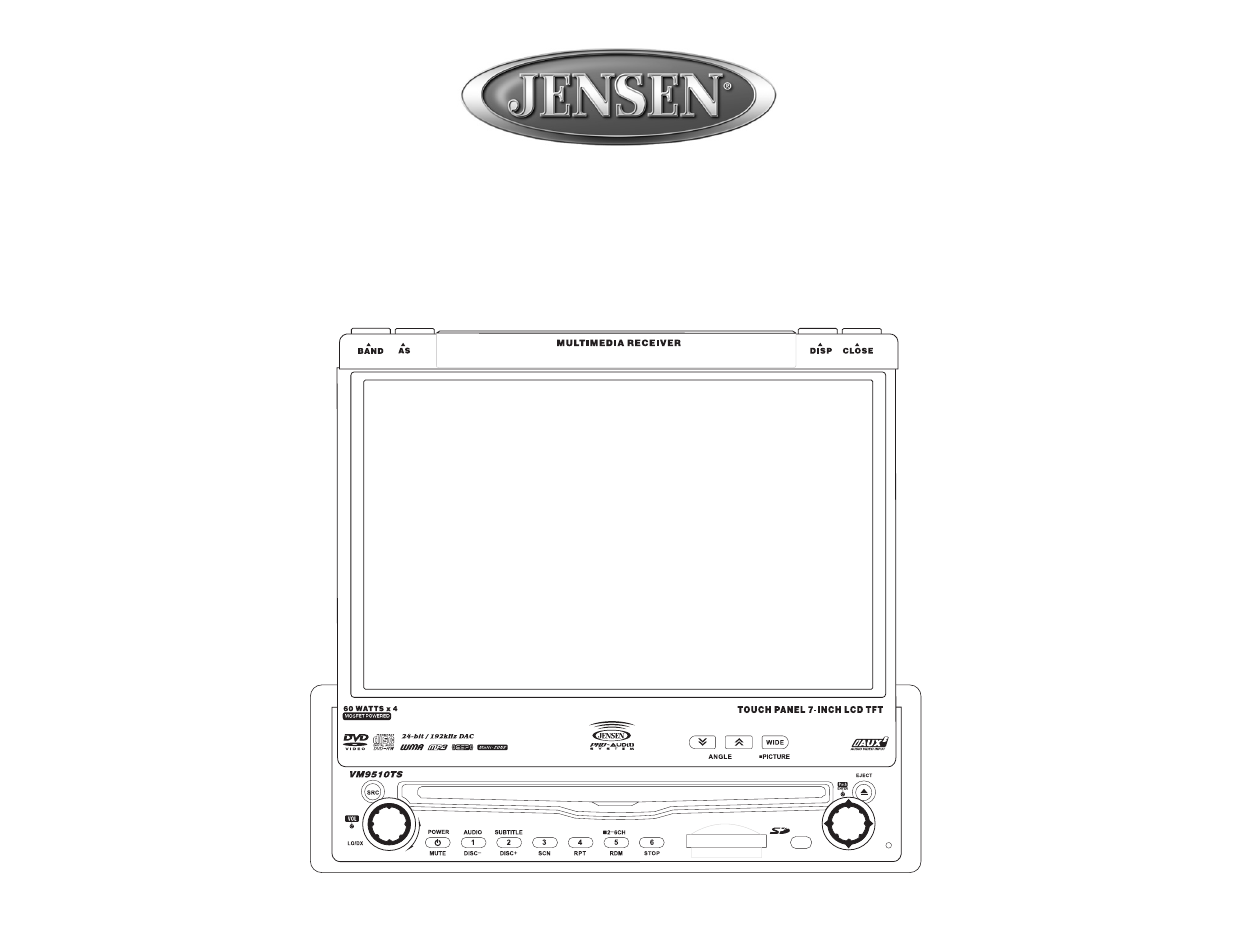 Jensen VM9510TS User Manual | 82 pages