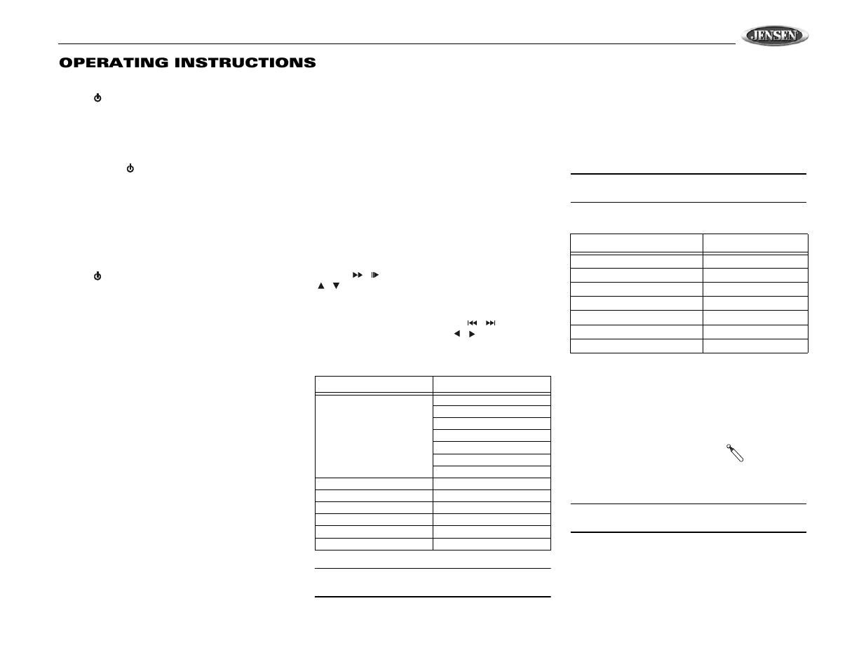 Vm9510ts, Operating instructions | Jensen VM9510TS User Manual | Page 15 / 82