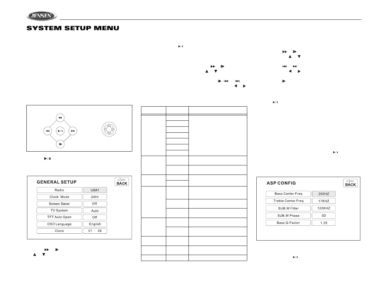 Vm9510ts, System setup menu | Jensen VM9510TS User Manual | Page 16 / 82